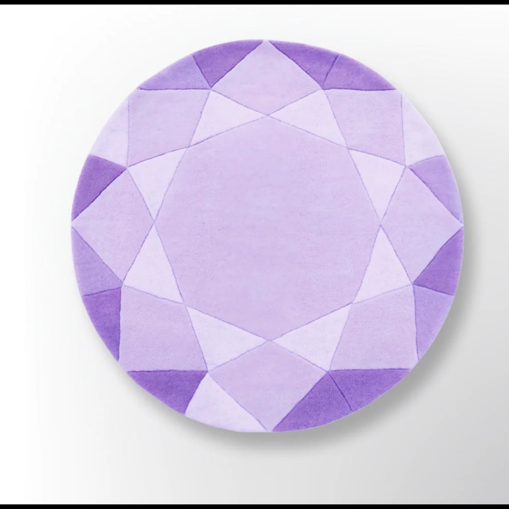 MINI AMETHYST LILAC ROUND GEM RUG